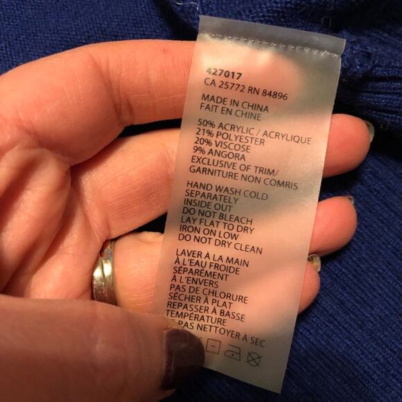 Dex Dolman Blue Open Cardigan Sweater Women's S Small - Picture 9 of 10